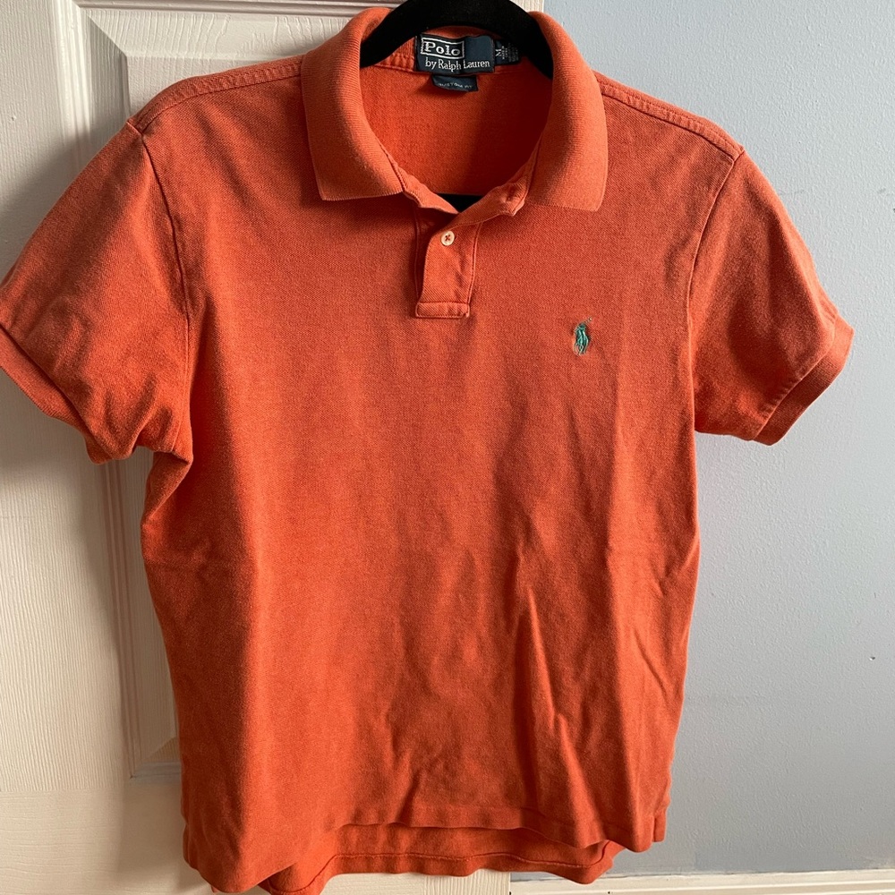 Men’s POLO by Ralph Lauren-Medium-Orange Short Sleeve Polo